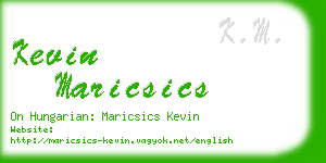 kevin maricsics business card